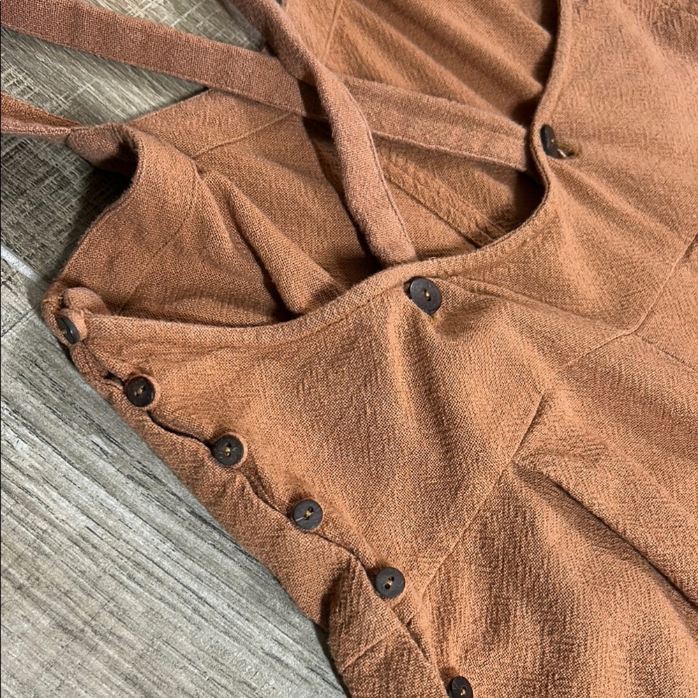 Free People Moonrise Romper XS Rust Color Women's Wide Leg - Picture 12 of 15